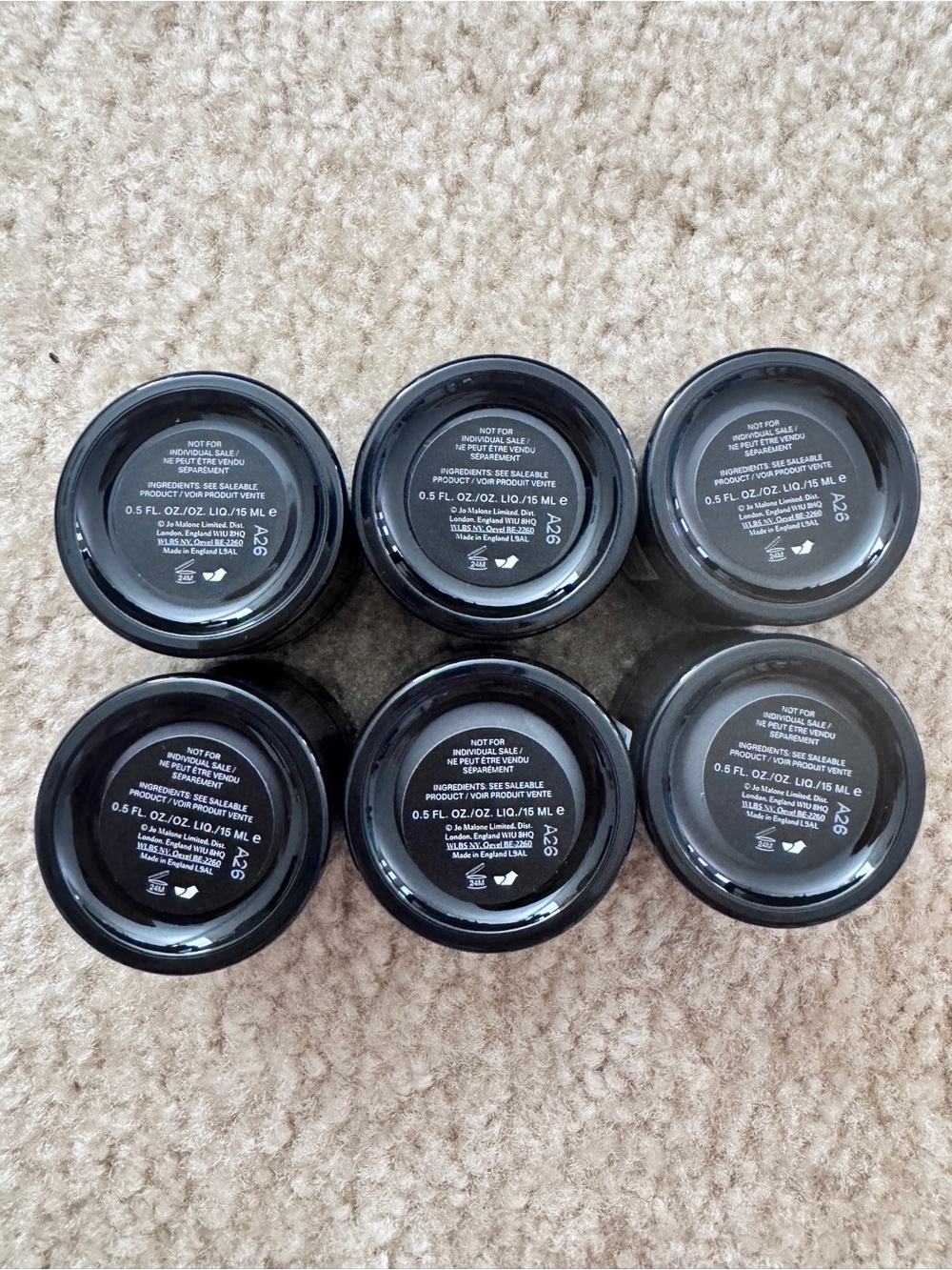 6Pc. Jo Malone Myrrh & Tonka Body Cream Travel Size 15ml - Picture 2 of 3